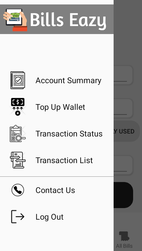 Bills Eazy Screenshot user dashboard